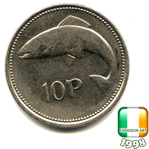 Irish 1998 ten pence - ten,