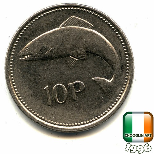 Irish 1996 ten - pence, 10p