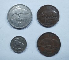 5 Old Irish Coins, SEE