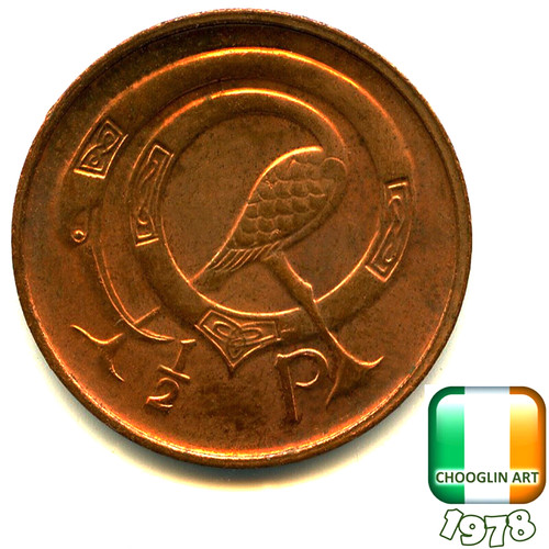 Irish 1978 halfpenny p - an,