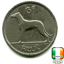 An IRISH 1928 SIXPENCE 6d