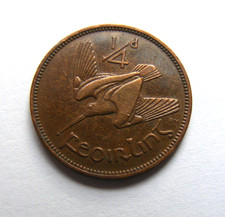 1935 Irish Farthing Coin Old