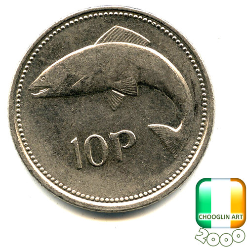 Irish 2000 ten - an, 10p