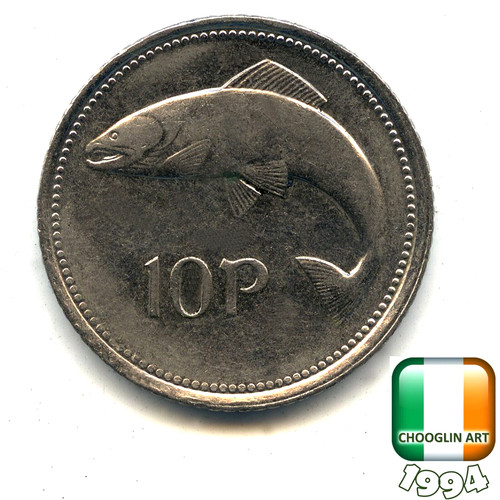 Irish 1994 ten pence - an,