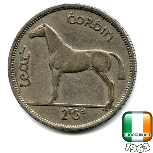 Irish 1963 half crown - an, 2s6d