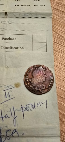 1680 irish half penny coin - ,