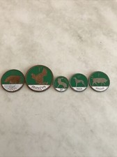 5 Old Irish Coins Painted And