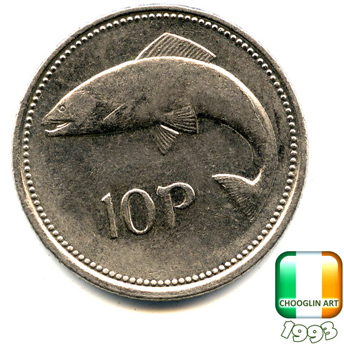 Irish 1993 ten - 1993, pence