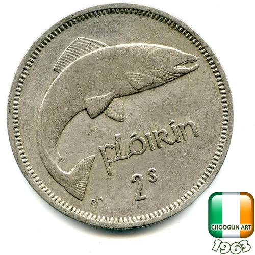 Irish 1963 two shilling - irish,