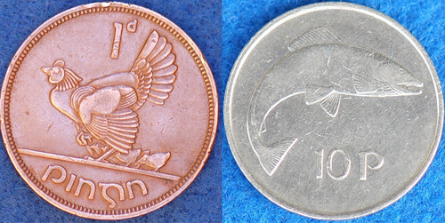 1946 irish old one penny - old,