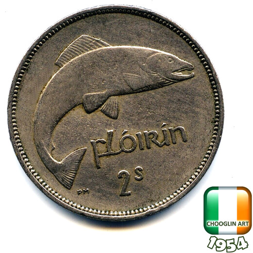 Irish 1954 two shilling - 1954,